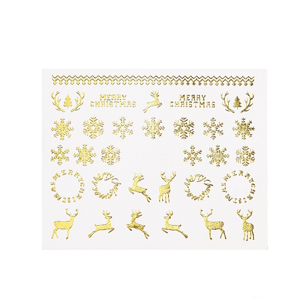 PandaHall Nail Art Stickers, Self-adhesive, For Nail Tips Decorations, Christmas Theme, Gold, 6.3x5.2cm Paper Snowflake Gold
PandaHall Nail Art Stickers, Self-adhesive, For Nail Tips Decorations, Christmas Theme, Gold, 6.3x5.2cm Paper Snowflake Gold