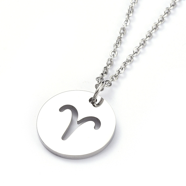 PandaHall 304 Stainless Steel Pendant Necklaces, with Cable Chains and Lobster Claw Clasps, Flat Round with Twelve Constellations, Stainless...
PandaHall 304 Stainless Steel Pendant Necklaces, with Cable Chains and Lobster Claw Clasps, Flat Round with Twelve Constellations, Stainless...