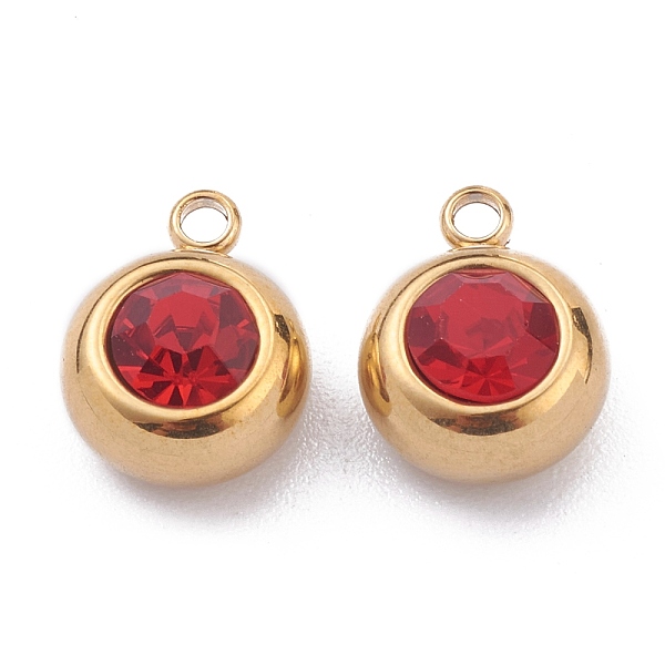 PandaHall 201 Stainless Steel Rhinestone Charms, Birthstone Charms, Flat Round, Golden, Hyacinth, 13x10x6mm, Hole: 1.8mm Stainless..., Red
PandaHall 201 Stainless Steel Rhinestone Charms, Birthstone Charms, Flat Round, Golden, Hyacinth, 13x10x6mm, Hole: 1.8mm Stainless..., Red