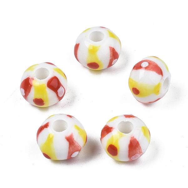 PandaHall Handmade Porcelain European Beads, Large Hole Beads, No Metal Core, Rondelle, Yellow, 13x9.5mm, Hole: 4mm Porcelain Rondelle...
PandaHall Handmade Porcelain European Beads, Large Hole Beads, No Metal Core, Rondelle, Yellow, 13x9.5mm, Hole: 4mm Porcelain Rondelle...