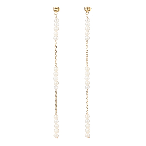 PandaHall Natural Pearl Beaded Long Chain Dangle Stud Earrings, 304 Stainless Steel Tassel Drop Earrings for Women, Golden, 120mm, Pin...
PandaHall Natural Pearl Beaded Long Chain Dangle Stud Earrings, 304 Stainless Steel Tassel Drop Earrings for Women, Golden, 120mm, Pin...