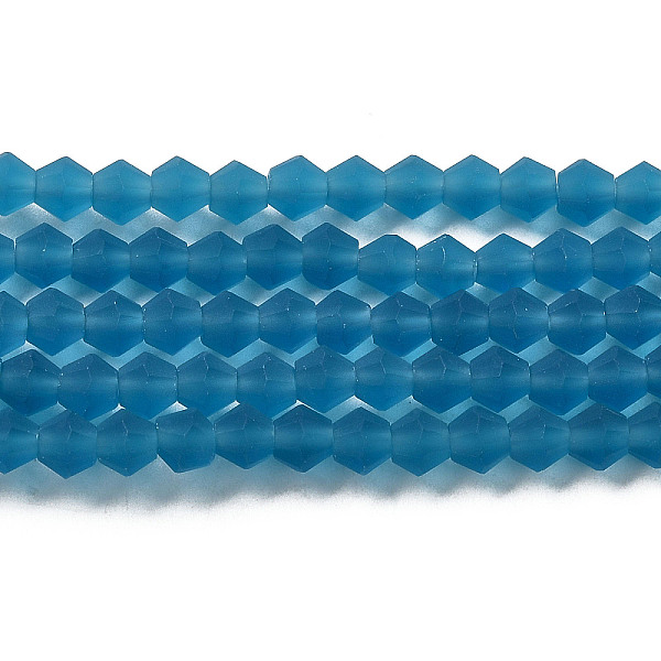 PandaHall Imitate Austrian Crystal Frosted Glass Beads Strands, Grade AA, Faceted Bicone, Steel Blue, 4.5x3.5~4mm, Hole: 1mm, about...
PandaHall Imitate Austrian Crystal Frosted Glass Beads Strands, Grade AA, Faceted Bicone, Steel Blue, 4.5x3.5~4mm, Hole: 1mm, about...