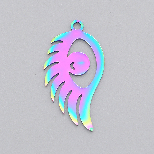 PandaHall Ion Plating(IP) 201 Stainless Steel Pendants, Laser Cut, Wing with Eye, Rainbow Color, 30x15.5x1mm, Hole: 2mm 201 Stainless Steel...
PandaHall Ion Plating(IP) 201 Stainless Steel Pendants, Laser Cut, Wing with Eye, Rainbow Color, 30x15.5x1mm, Hole: 2mm 201 Stainless Steel...