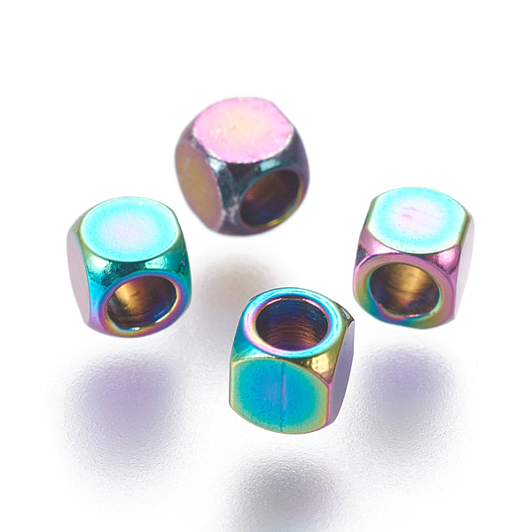 PandaHall Ion Plating(IP) 304 Stainless Steel Spacer Beads, Cube, Rainbow Color, 3x3x3mm, Hole: 1.8mm 304 Stainless Steel Cube
PandaHall Ion Plating(IP) 304 Stainless Steel Spacer Beads, Cube, Rainbow Color, 3x3x3mm, Hole: 1.8mm 304 Stainless Steel Cube