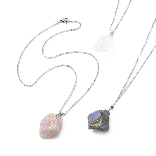 PandaHall Natural Mixed Gemstone Nugget Pendant Necklace with 304 Stainless Steel Chains, 17.52 inch(44.5cm) Mixed Stone
PandaHall Natural Mixed Gemstone Nugget Pendant Necklace with 304 Stainless Steel Chains, 17.52 inch(44.5cm) Mixed Stone