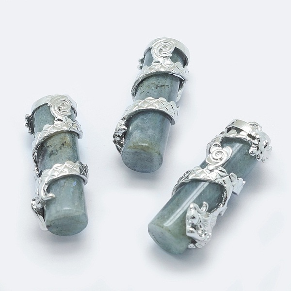 PandaHall Natural Labradorite Pendants, with Brass Findings, Column with Dragon, Platinum, 40.5~41.5x14x15mm, Hole: 3.5x5mm Labradorite...
PandaHall Natural Labradorite Pendants, with Brass Findings, Column with Dragon, Platinum, 40.5~41.5x14x15mm, Hole: 3.5x5mm Labradorite...