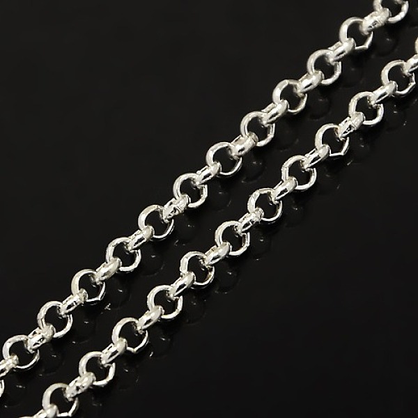 PandaHall Iron Rolo Chains, Belcher Chain, Unwelded, Lead Free, Silver Color Plated, Size: Chain: about 2.5mm in diameter, 1mm thick Iron...
PandaHall Iron Rolo Chains, Belcher Chain, Unwelded, Lead Free, Silver Color Plated, Size: Chain: about 2.5mm in diameter, 1mm thick Iron...