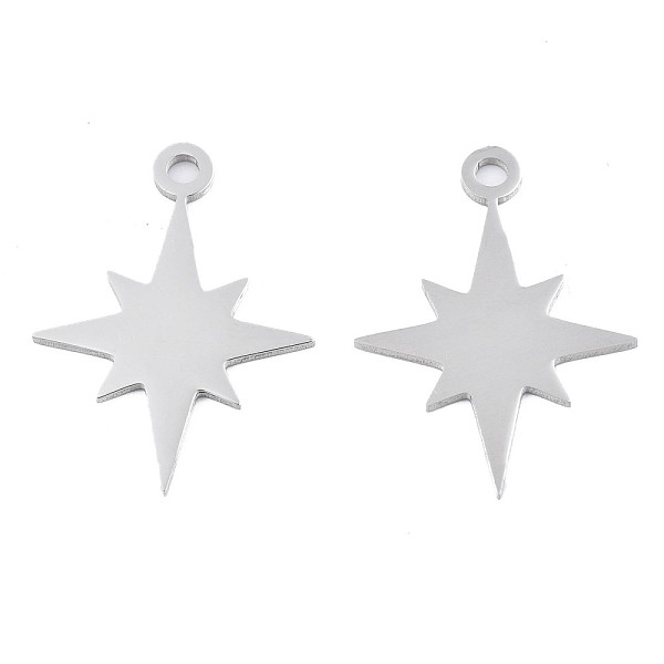PandaHall 201 Stainless Steel Pendants, Laser Cut, Star, Stainless Steel Color, 28x20x1mm, Hole: 2mm 201 Stainless Steel Star
PandaHall 201 Stainless Steel Pendants, Laser Cut, Star, Stainless Steel Color, 28x20x1mm, Hole: 2mm 201 Stainless Steel Star
