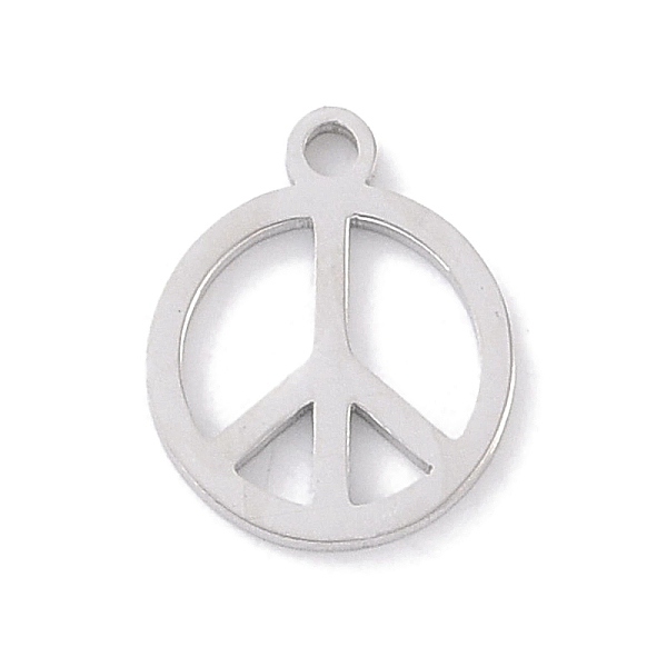 PandaHall 304 Stainless Steel Charms, Laser Cut, Stainless Steel Color, Peace Sign, 10x8x1mm, Hole: 1mm 304 Stainless Steel Peace Sign
PandaHall 304 Stainless Steel Charms, Laser Cut, Stainless Steel Color, Peace Sign, 10x8x1mm, Hole: 1mm 304 Stainless Steel Peace Sign