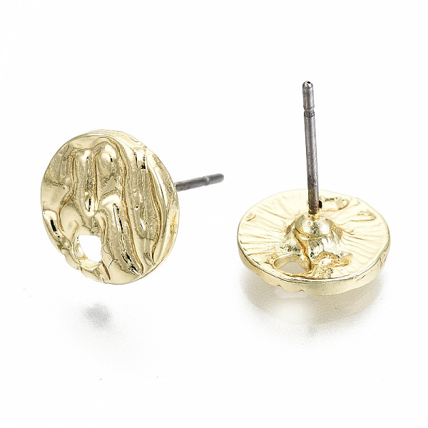 PandaHall Rack Plating Hammered Alloy Stud Earring Findings, Cadmium Free & Nickel Free & Lead Free, with Steel Pins, Flat Round, Light Gold...
PandaHall Rack Plating Hammered Alloy Stud Earring Findings, Cadmium Free & Nickel Free & Lead Free, with Steel Pins, Flat Round, Light Gold...