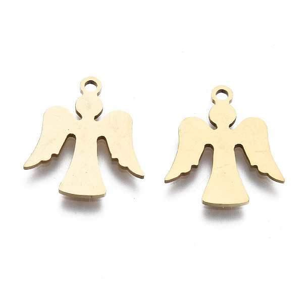 PandaHall 201 Stainless Steel Charms, Laser Cut, Angel, Golden, 16x15x1mm, Hole: 1.4mm 201 Stainless Steel Angel & Fairy
PandaHall 201 Stainless Steel Charms, Laser Cut, Angel, Golden, 16x15x1mm, Hole: 1.4mm 201 Stainless Steel Angel & Fairy