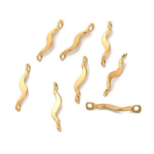 PandaHall Ion Plating(IP) 304 Stainless Steel Links Connector Charms, Twisted Bar, Real 18K Gold Plated, 15x2x3mm, Hole: 1.2mm 304 Stainless...
PandaHall Ion Plating(IP) 304 Stainless Steel Links Connector Charms, Twisted Bar, Real 18K Gold Plated, 15x2x3mm, Hole: 1.2mm 304 Stainless...