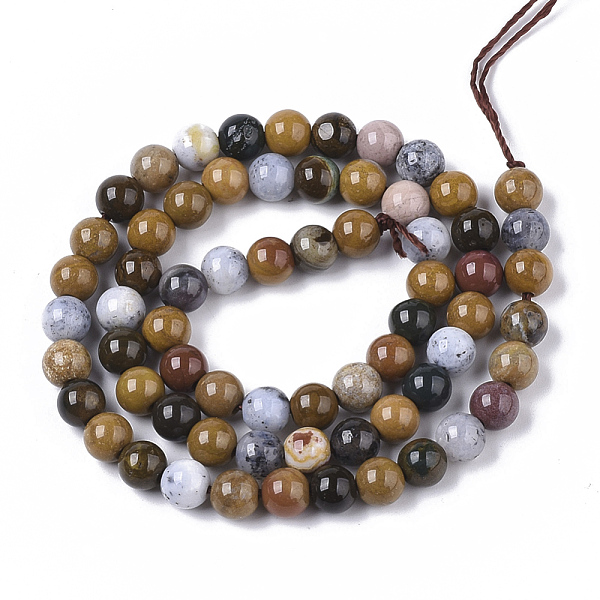 PandaHall Natural Ocean Jasper Beads Strands, Round, 6mm, Hole: 1mm, about 66pcs/strand, 15.75 inch(40cm) Ocean Jasper Round
PandaHall Natural Ocean Jasper Beads Strands, Round, 6mm, Hole: 1mm, about 66pcs/strand, 15.75 inch(40cm) Ocean Jasper Round