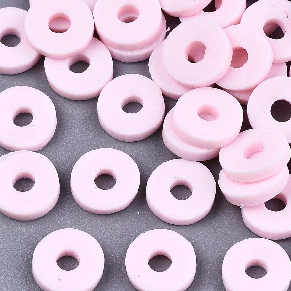 PandaHall Handmade Polymer Clay Beads, for DIY Jewelry Crafts Supplies, Disc/Flat Round, Heishi Beads, Pink, 6x1mm, Hole: 2mm, about...
PandaHall Handmade Polymer Clay Beads, for DIY Jewelry Crafts Supplies, Disc/Flat Round, Heishi Beads, Pink, 6x1mm, Hole: 2mm, about...