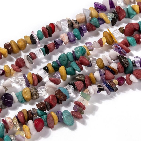 PandaHall Natural & Synthetic Gemstone Chips Beads Strands, 5~8x5~8mm, Hole: 1mm, about 32 inch Mixed Stone Chip Multicolor
PandaHall Natural & Synthetic Gemstone Chips Beads Strands, 5~8x5~8mm, Hole: 1mm, about 32 inch Mixed Stone Chip Multicolor