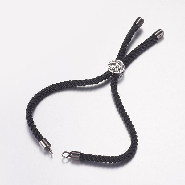 PandaHall Nylon Twisted Cord Bracelet Making, Slider Bracelet Making, with Brass Findings, Tree of Life, Black, Gunmetal, 8-5/8 inch(220mm)...
PandaHall Nylon Twisted Cord Bracelet Making, Slider Bracelet Making, with Brass Findings, Tree of Life, Black, Gunmetal, 8-5/8 inch(220mm)...