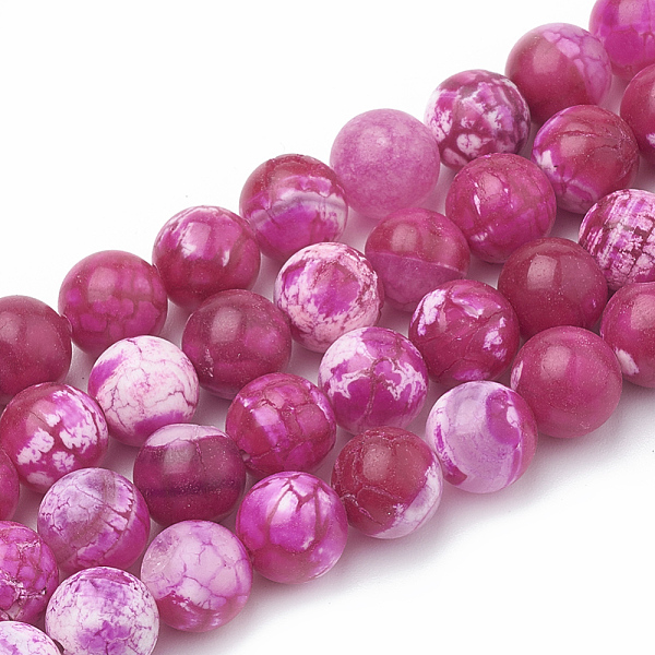 PandaHall Dyed Natural Crackle Agate Beads Strands, Round, Fuchsia, 6~6.5mm, Hole: 1mm, about 64pcs/strand, 15.1 inch Crackle Agate Round..., Pink
PandaHall Dyed Natural Crackle Agate Beads Strands, Round, Fuchsia, 6~6.5mm, Hole: 1mm, about 64pcs/strand, 15.1 inch Crackle Agate Round..., Pink
