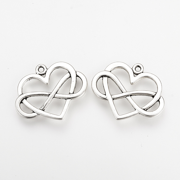 PandaHall Tibetan Style Alloy Pendants, Heart and Infinity, Polyamory Charm, Cadmium Free & Nickel Free & Lead Free, Antique Silver...
PandaHall Tibetan Style Alloy Pendants, Heart and Infinity, Polyamory Charm, Cadmium Free & Nickel Free & Lead Free, Antique Silver...