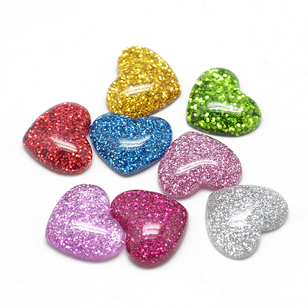 PandaHall Resin Cabochons, with Glitter Powder, Heart, Mixed Color, 14x16x5mm Resin Heart Multicolor
PandaHall Resin Cabochons, with Glitter Powder, Heart, Mixed Color, 14x16x5mm Resin Heart Multicolor