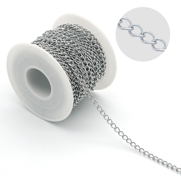 PandaHall 304 Stainless Steel Curb Chains, Unwelded, without Spool/Card Paper, Stainless Steel Color, 5x3.5x0.7mm, about 6.56 Feet...
PandaHall 304 Stainless Steel Curb Chains, Unwelded, without Spool/Card Paper, Stainless Steel Color, 5x3.5x0.7mm, about 6.56 Feet...