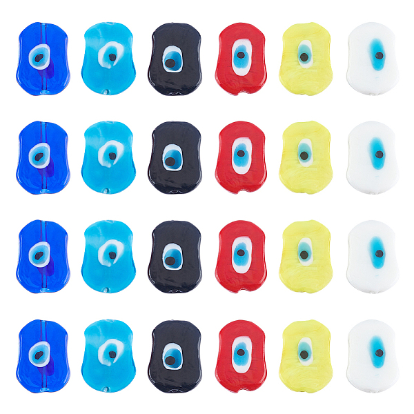 PandaHall 24 Pcs 6 Colors Handmade Glass Evil Eye Beads, 0.98x0.7 Inch Oval Evil Eye Lampwork Spacer Beads Evil Eye Charms Turkish Evil Eye..., Multicolor
PandaHall 24 Pcs 6 Colors Handmade Glass Evil Eye Beads, 0.98x0.7 Inch Oval Evil Eye Lampwork Spacer Beads Evil Eye Charms Turkish Evil Eye..., Multicolor
