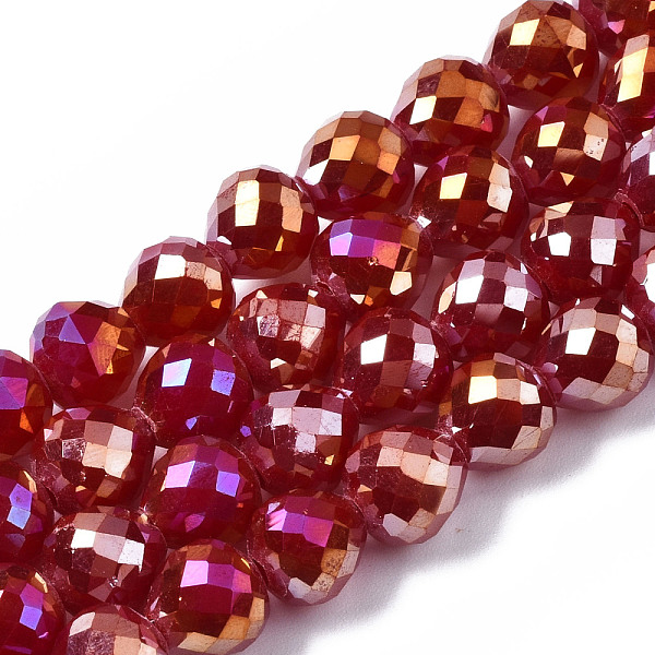 PandaHall Electroplate Glass Beads Strands, AB Color Plated, Faceted, Teardrop, FireBrick, 8mm, Hole: 1.6mm, about 69~70pcs/strand..., Red
PandaHall Electroplate Glass Beads Strands, AB Color Plated, Faceted, Teardrop, FireBrick, 8mm, Hole: 1.6mm, about 69~70pcs/strand..., Red