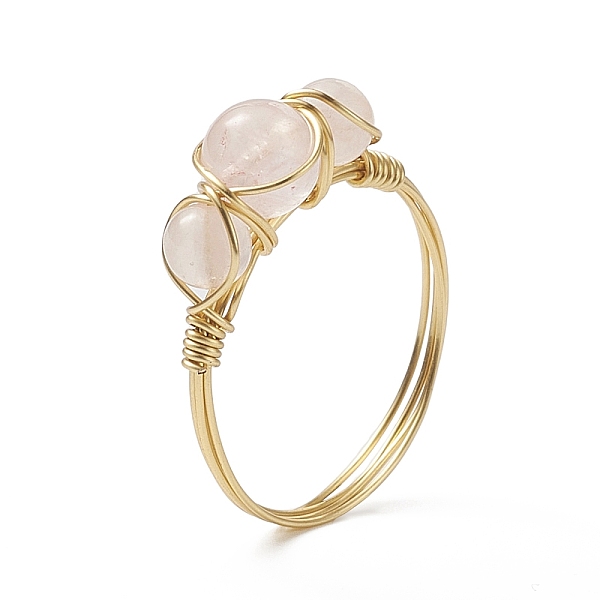 PandaHall Natural Rose Quartz Round Braided Beaded Finger Ring, Light Gold Copper Wire Wrap Jewelry for Women, Inner Diameter: 18mm Rose...
PandaHall Natural Rose Quartz Round Braided Beaded Finger Ring, Light Gold Copper Wire Wrap Jewelry for Women, Inner Diameter: 18mm Rose...