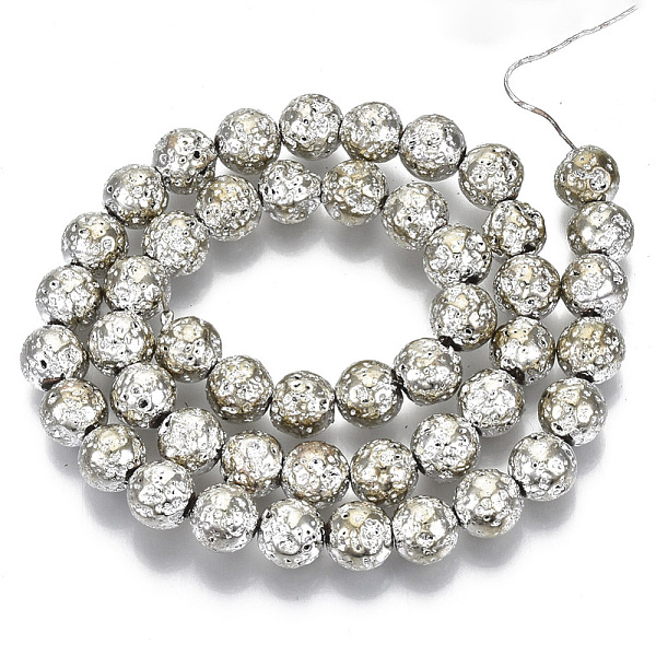 PandaHall Electroplated Natural Lava Rock Beads Strands, Round, Bumpy, Cornsilk, 8.5mm, Hole: 1mm, about 47pcs/Strand, 15.35 inch(39cm) Lava..., Gold
PandaHall Electroplated Natural Lava Rock Beads Strands, Round, Bumpy, Cornsilk, 8.5mm, Hole: 1mm, about 47pcs/Strand, 15.35 inch(39cm) Lava..., Gold