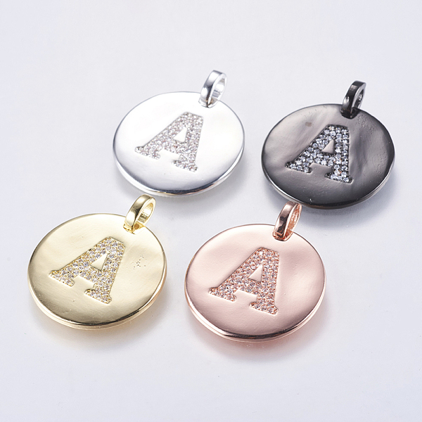 PandaHall Brass Pendants, with Micro Pave Cubic Zirconia, Flat Round with Letter, Letter.A, 23~23.5x2mm, Hole: 3.5x4mm Brass+Cubic Zirconia..., Multicolor
PandaHall Brass Pendants, with Micro Pave Cubic Zirconia, Flat Round with Letter, Letter.A, 23~23.5x2mm, Hole: 3.5x4mm Brass+Cubic Zirconia..., Multicolor