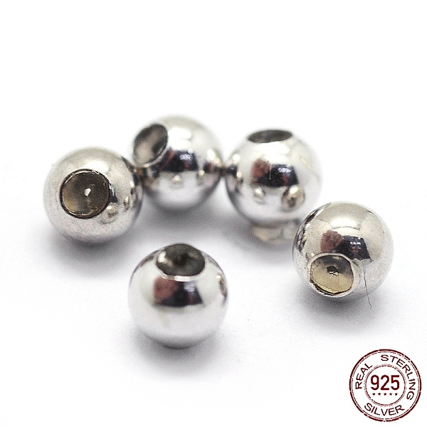 PandaHall Rhodium Plated 925 Sterling Silver Stopper Beads, with Rubber inside, Round, Platinum, 4mm, Hole: 0.8mm Sterling Silver Round
PandaHall Rhodium Plated 925 Sterling Silver Stopper Beads, with Rubber inside, Round, Platinum, 4mm, Hole: 0.8mm Sterling Silver Round
