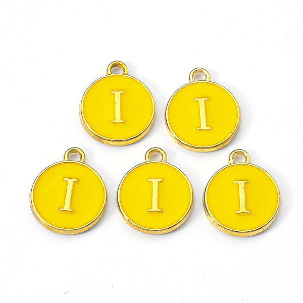 PandaHall Golden Plated Alloy Enamel Charms, Enamelled Sequins, Flat Round with Letter, Gold, Letter.I, 14x12x2mm, Hole: 1.5mm Alloy+Enamel...
PandaHall Golden Plated Alloy Enamel Charms, Enamelled Sequins, Flat Round with Letter, Gold, Letter.I, 14x12x2mm, Hole: 1.5mm Alloy+Enamel...