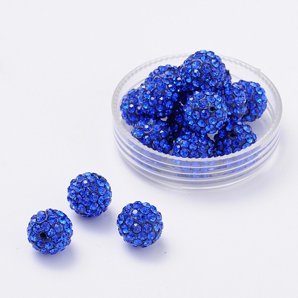 PandaHall Pave Disco Ball Beads, Polymer Clay Rhinestone Beads, Grade A, Round, Sapphire, PP14(2~2.1mm), 10mm, Hole: 1.0~1.2mm Polymer..., Blue
PandaHall Pave Disco Ball Beads, Polymer Clay Rhinestone Beads, Grade A, Round, Sapphire, PP14(2~2.1mm), 10mm, Hole: 1.0~1.2mm Polymer..., Blue