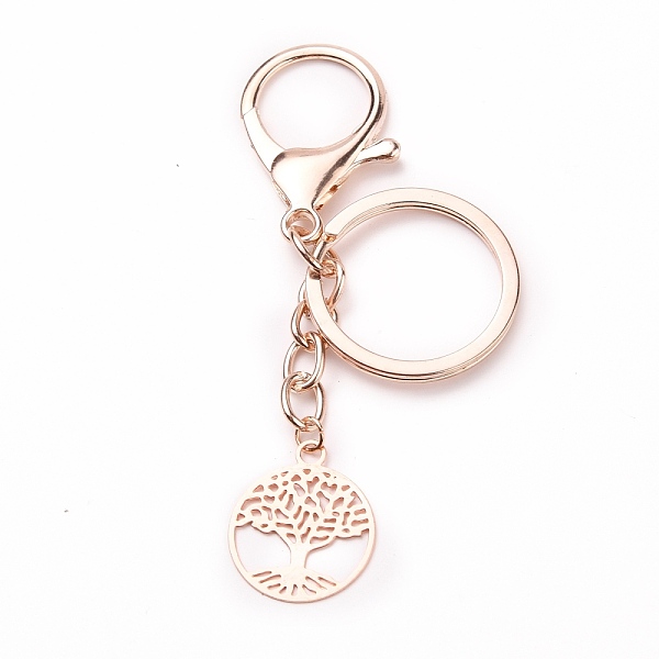 PandaHall Keychain, with Flat Round with Tree of Life Brass Pendants, Iron Split Key Rings & Curb Chains, Alloy Lobster Claw Clasps, Rose...
PandaHall Keychain, with Flat Round with Tree of Life Brass Pendants, Iron Split Key Rings & Curb Chains, Alloy Lobster Claw Clasps, Rose...