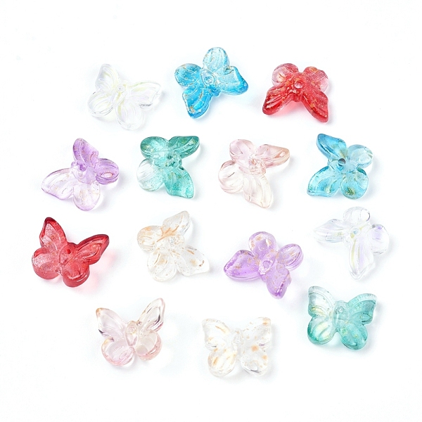 PandaHall Electroplate Glass Beads, with Golden Foil, Butterfly, Mixed Color, 10x11x4mm, Hole: 1mm Glass Butterfly Multicolor
PandaHall Electroplate Glass Beads, with Golden Foil, Butterfly, Mixed Color, 10x11x4mm, Hole: 1mm Glass Butterfly Multicolor