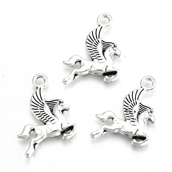 PandaHall Tibetan Style Alloy Pendants, Lead Free & Cadmium Free, Pegasus, Antique Silver, 19.5x15.5x2mm, Hole: 1.8mm, about 467pcs/500g...
PandaHall Tibetan Style Alloy Pendants, Lead Free & Cadmium Free, Pegasus, Antique Silver, 19.5x15.5x2mm, Hole: 1.8mm, about 467pcs/500g...