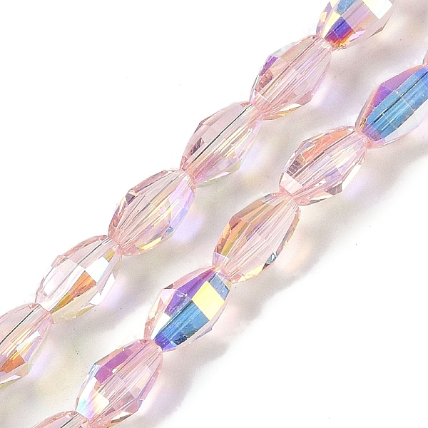 PandaHall Electroplate Glass Beads Strands, AB Color Plated, Faceted, Oval, Pink, 9.5x5.5mm, Hole: 1.2mm, about 60pcs/strand, 22.05''(56cm)...
PandaHall Electroplate Glass Beads Strands, AB Color Plated, Faceted, Oval, Pink, 9.5x5.5mm, Hole: 1.2mm, about 60pcs/strand, 22.05''(56cm)...