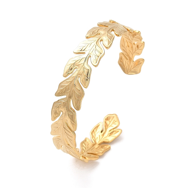 PandaHall 304 Stainless Steel Leaf Cuff Bangles, Golden, Inner Diameter: 2-1/4 inch(5.6cm) 304 Stainless Steel Leaf
PandaHall 304 Stainless Steel Leaf Cuff Bangles, Golden, Inner Diameter: 2-1/4 inch(5.6cm) 304 Stainless Steel Leaf