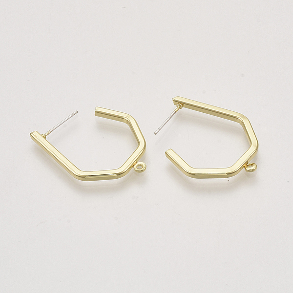 PandaHall Alloy Stud Earring Findings, Half Hoop Earrings, with Loop, Light Gold, 24x30mm, Hole: 1.4mm, Pin: 0.6mm Alloy Letter
PandaHall Alloy Stud Earring Findings, Half Hoop Earrings, with Loop, Light Gold, 24x30mm, Hole: 1.4mm, Pin: 0.6mm Alloy Letter
