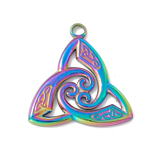 PandaHall Ion Plating(IP) 304 Stainless Steel Pendants, Trinity Knot Charms, Rainbow Color, 26.5x25x2mm, Hole: 2.9mm 304 Stainless Steel...
PandaHall Ion Plating(IP) 304 Stainless Steel Pendants, Trinity Knot Charms, Rainbow Color, 26.5x25x2mm, Hole: 2.9mm 304 Stainless Steel...