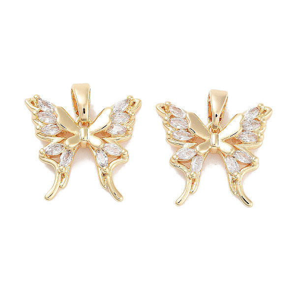 PandaHall Brass Micro Pave Cubic Zirconia Pendants, Butterfly Charms, Real 18K Gold Plated, 15x16x3.5mm, Hole: 3x4mm Brass+Cubic Zirconia..., Clear
PandaHall Brass Micro Pave Cubic Zirconia Pendants, Butterfly Charms, Real 18K Gold Plated, 15x16x3.5mm, Hole: 3x4mm Brass+Cubic Zirconia..., Clear