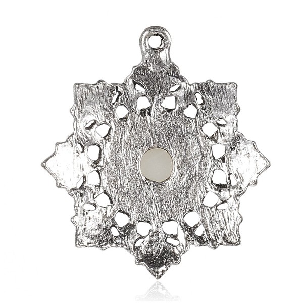 PandaHall Alloy Pendants, with Acrylic Pearl, Flower, Antique Silver, 36x32x8mm, Hole: 1.5mm Alloy+Acrylic Flower
PandaHall Alloy Pendants, with Acrylic Pearl, Flower, Antique Silver, 36x32x8mm, Hole: 1.5mm Alloy+Acrylic Flower