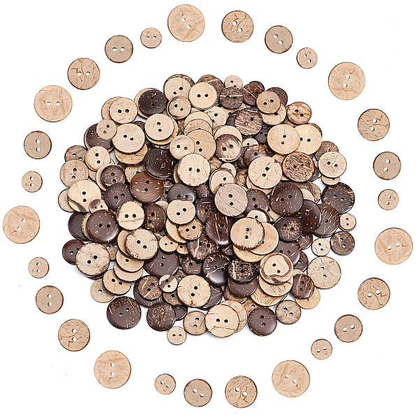PandaHall CHGCRAFT 240Pcs 4 Styles 2-Hole Flat Round Coconut Buttons, Coconut Brown, 11~20x2.5~3.5mm, Hole: 1.5~2mm, 60pcs/style Coconut...
PandaHall CHGCRAFT 240Pcs 4 Styles 2-Hole Flat Round Coconut Buttons, Coconut Brown, 11~20x2.5~3.5mm, Hole: 1.5~2mm, 60pcs/style Coconut...