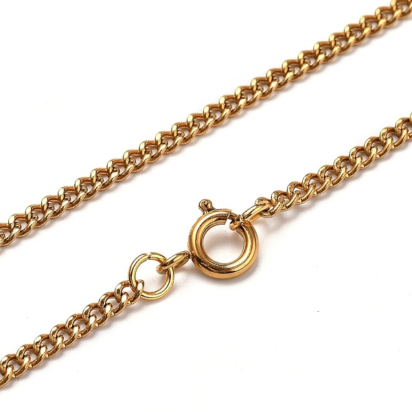 PandaHall 304 Stainless Steel Curb Chain Necklaces, with Spring Ring Clasps, Golden, 17.05 inch(43.3cm), 2mm 304 Stainless Steel
PandaHall 304 Stainless Steel Curb Chain Necklaces, with Spring Ring Clasps, Golden, 17.05 inch(43.3cm), 2mm 304 Stainless Steel