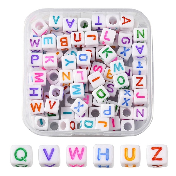 PandaHall 100Pcs Acrylic Beads, Horizontal Hole, Cube with Mixed Color Letter, White, 6x6x6mm, Hole: 3mm, about 2600pcs/500g Acrylic Letter...
PandaHall 100Pcs Acrylic Beads, Horizontal Hole, Cube with Mixed Color Letter, White, 6x6x6mm, Hole: 3mm, about 2600pcs/500g Acrylic Letter...