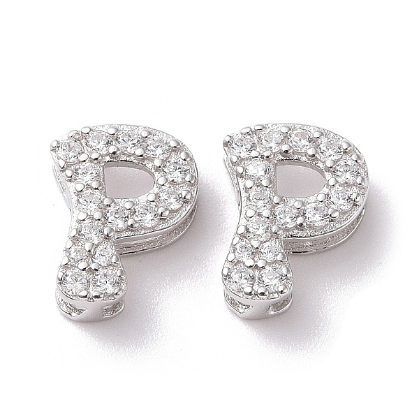 PandaHall 925 Sterling Silver Micro Pave Cubic Zirconia Beads, Real Platinum Plated, Letter P, 9x7x3.5mm, Hole: 2.5x1.5mm Cubic Zirconia...
PandaHall 925 Sterling Silver Micro Pave Cubic Zirconia Beads, Real Platinum Plated, Letter P, 9x7x3.5mm, Hole: 2.5x1.5mm Cubic Zirconia...