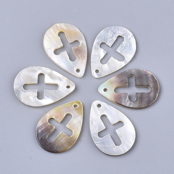 PandaHall Black Lip Shell Pendants, teardrop, with Cross, Seashell Color, 23x16x1.5~2mm, Hole: 1.4mm Black Lip Shell Teardrop
PandaHall Black Lip Shell Pendants, teardrop, with Cross, Seashell Color, 23x16x1.5~2mm, Hole: 1.4mm Black Lip Shell Teardrop
