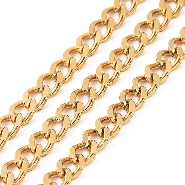 PandaHall 304 Stainless Steel Curb Chains, Soldered, with Spool, Real 18K Gold Plated, 6x4.5x2mm, 10m/roll 304 Stainless Steel
PandaHall 304 Stainless Steel Curb Chains, Soldered, with Spool, Real 18K Gold Plated, 6x4.5x2mm, 10m/roll 304 Stainless Steel