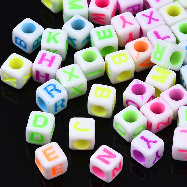 PandaHall Craft Style Acrylic Beads, Cube, Mixed Color, Random Mixed Letters, 6x6x6mm, Hole: 3mm, about 2995pcs/500g Acrylic Letter..., Multicolor
PandaHall Craft Style Acrylic Beads, Cube, Mixed Color, Random Mixed Letters, 6x6x6mm, Hole: 3mm, about 2995pcs/500g Acrylic Letter..., Multicolor