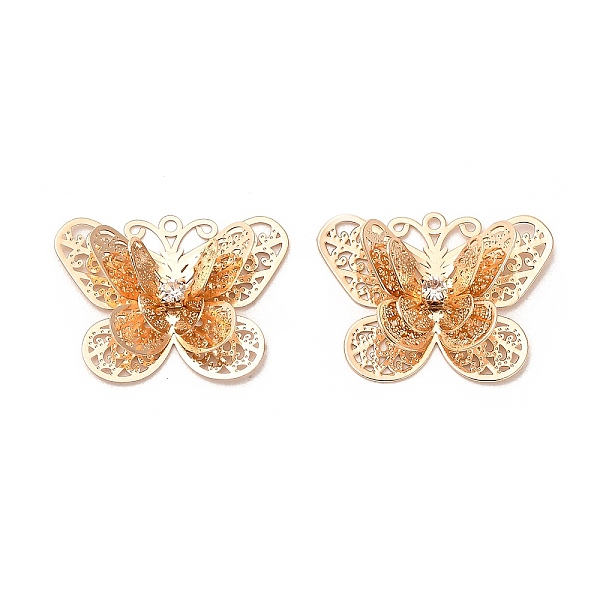 PandaHall Brass Pendants, with Rhinestone, Butterfly Charm, Light Gold, 21.5x28x6mm, Hole: 1.4mm Brass+Rhinestone Butterfly
PandaHall Brass Pendants, with Rhinestone, Butterfly Charm, Light Gold, 21.5x28x6mm, Hole: 1.4mm Brass+Rhinestone Butterfly