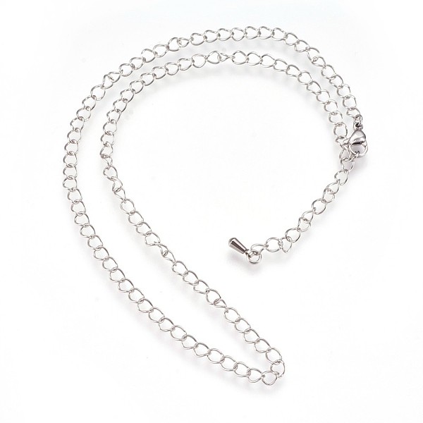 PandaHall 304 Stainless Steel Cable Chain Necklaces, teardrop, Stainless Steel Color, 16.33 inch(41.5cm), Drop: 8x3mm 304 Stainless Steel
PandaHall 304 Stainless Steel Cable Chain Necklaces, teardrop, Stainless Steel Color, 16.33 inch(41.5cm), Drop: 8x3mm 304 Stainless Steel